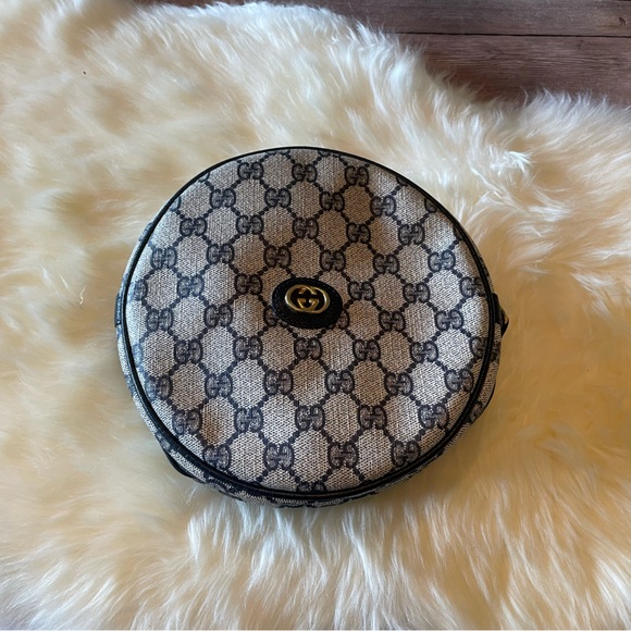 Gucci Handbags - Gucci | vintage Ophidia GG Round Bag | Navy